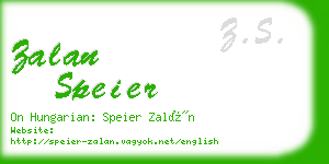 zalan speier business card